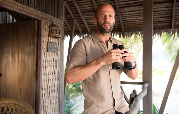 Picture look, binoculars, Jason Statham, Jason Statham, Mechanic 2, Mechanic: Resurrection