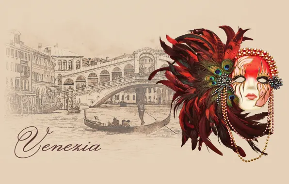 Mask, Venice, carnival, gondola, mask, venice, by Pyrus-acerba, collection of cities