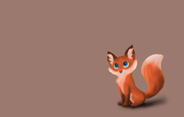 Picture animal, minimalism, Fox, fox