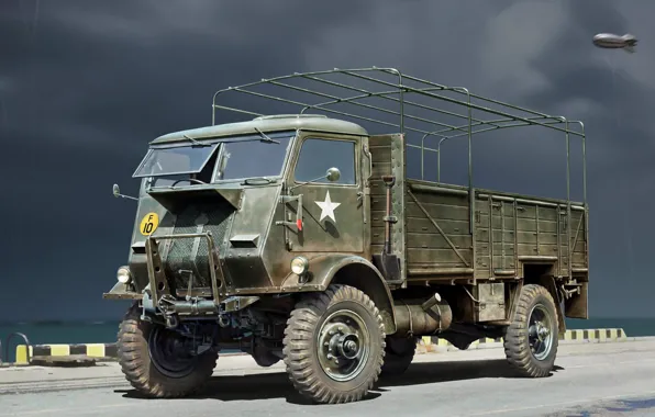 Picture Model W.O.T. 6, WWII British Truck, Fordson, military truck, truck