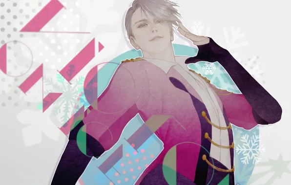 Anime, art, guy, Yuri on Ice, Yuri on the ice, Viktor Nikiforov