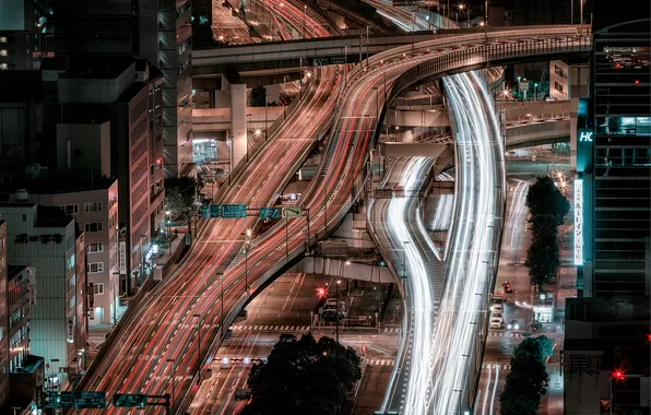 Picture night, the city, road, home, excerpt, Japan, Osaka, Sandro Bisaro Photography