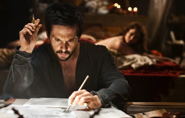 The series, draws, serial, da Vinci's demons, da vinci's demons, tom riley, Tom Riley, thinks