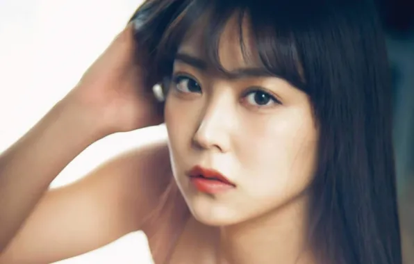 Girl, long hair, beautiful, pretty, lips, face, asian, attractive