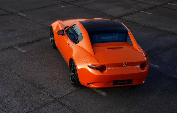 Orange, Mazda, rear view, Targa, 30th Anniversary Edition, 2019, MX-5 RF