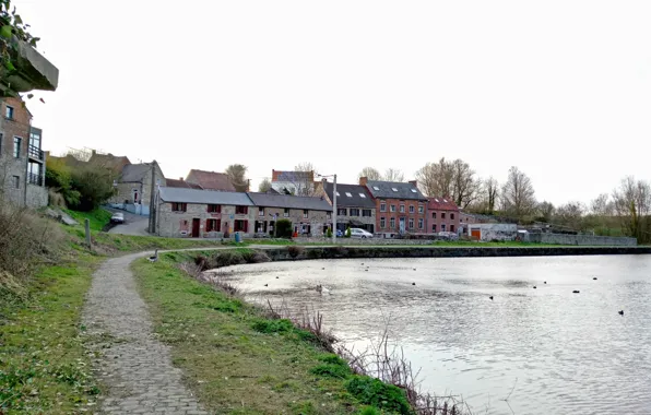 Picture city, Light, Halo, Nature, Clouds, Landscape, Belgium, architecture