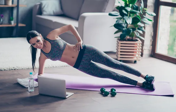Notebook, workout, fitness, abs