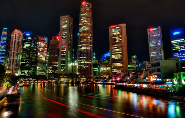 Night, Singapore, night, Singapore, Festival, River