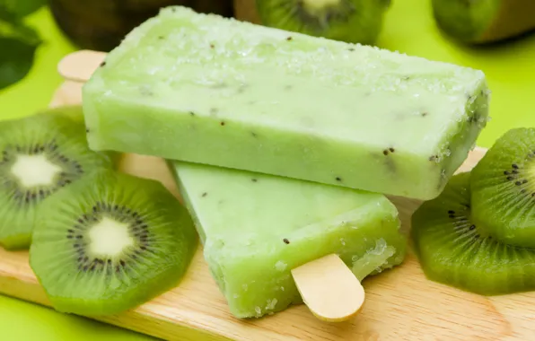 Picture kiwi, ice cream, dessert, sweet