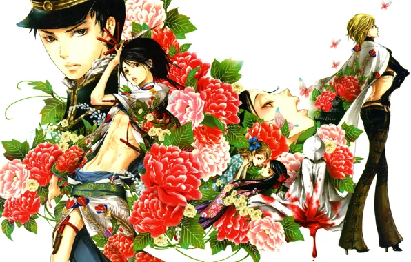 Look, girl, flowers, anime, art, We're Not Them, Adekan