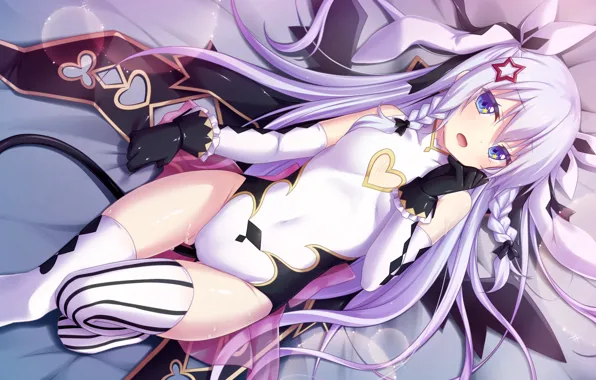 Girl, fantasy, sexy, thighhighs, pink hair, long hair, boobs, anime