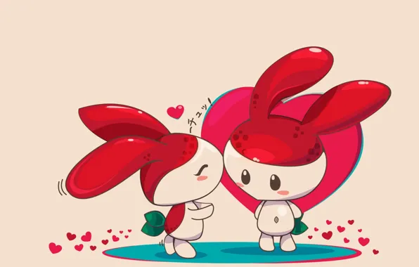 Picture love, heart, anime, art