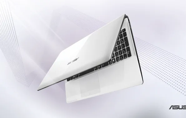 White, laptop, asus