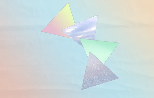 Triangles, color, gradient, pastel, geometry
