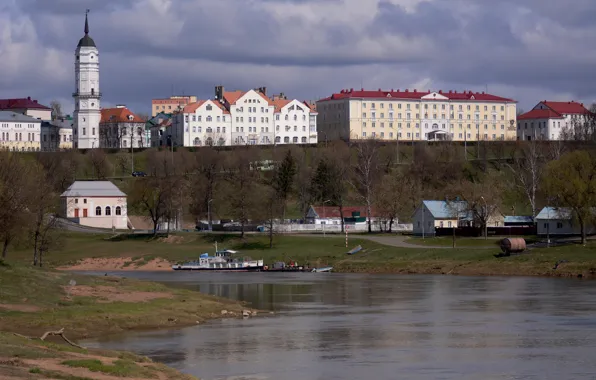 Landscape, the city, river, spring, promenade