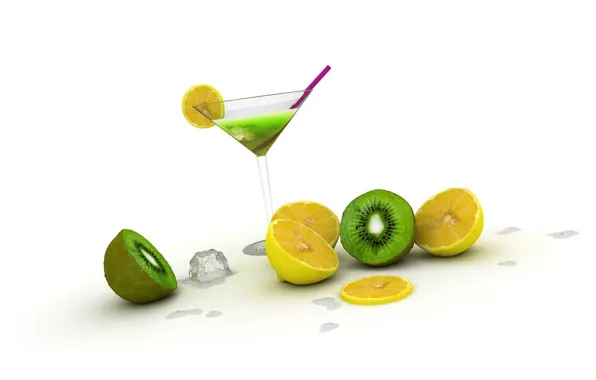 Picture minimalism, Cocktail, kiwi