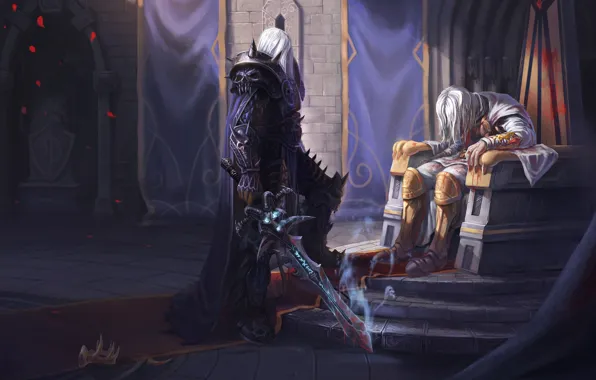 Picture King, WOW, Lich King, Warcraft, Blizzard, Paladin, Arthas, Frostmourne