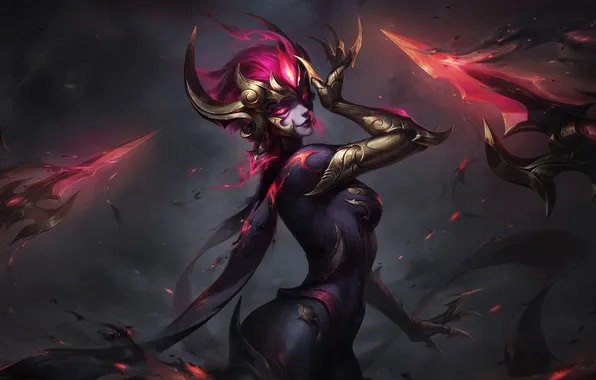 Picture pose, game, character, Evelyn, Evelyn, character, bokeh, League of Legends