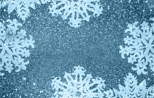 Snow, snowflakes, lights, background, holiday, Shine, texture, Christmas
