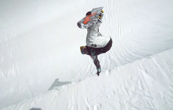 Snow, jump, snowboard