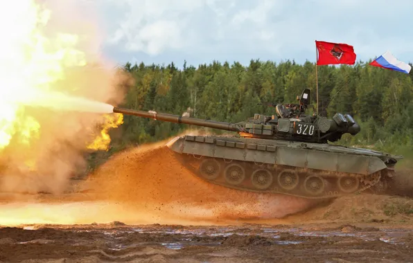 Shot, tank, Russia, military equipment, MBT, T-80 BV
