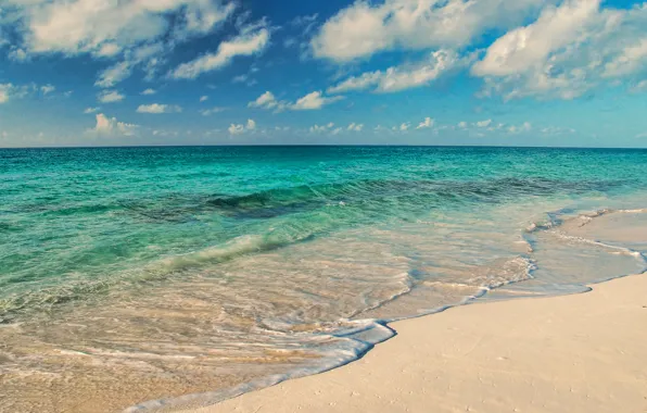 Picture sand, wave, beach, the ocean, The Bahamas Honeymoon