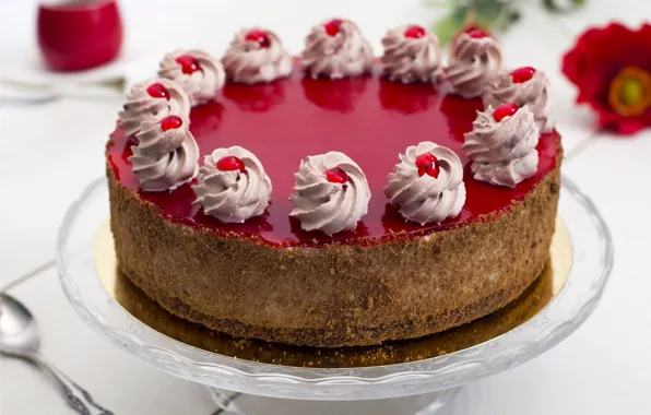 Cake, cream, jelly