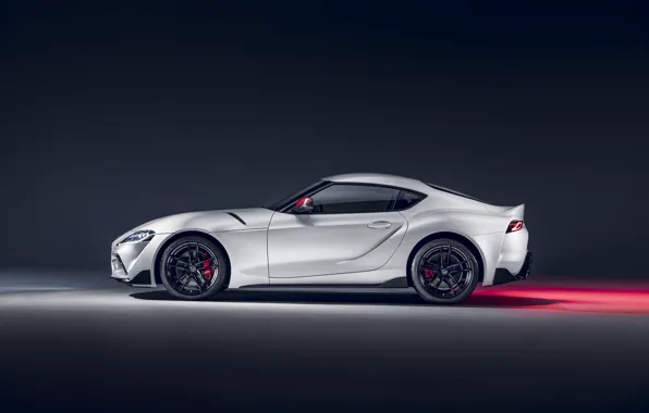 Toyota, side view, Supra, 2020, GR Above, A90, 2.0L
