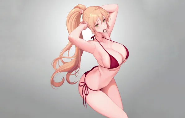 Picture girl, sexy, cleavage, long hair, boobs, anime, beautiful, pretty