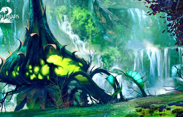 Trees, plant, art, online, art, guild wars 2, mmorpg, MMORPG