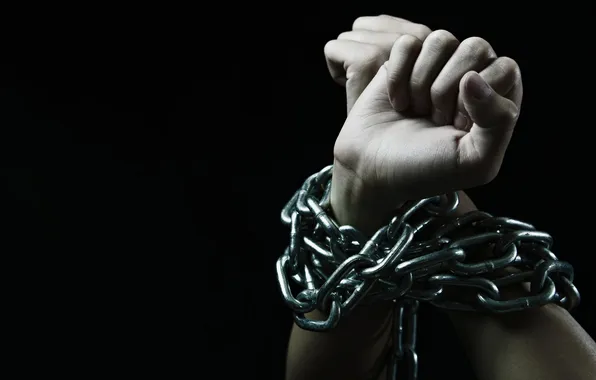 Background, hands, chain