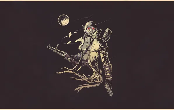 Picture fiction, the moon, figure, art, soldiers, helmet, moon, armor