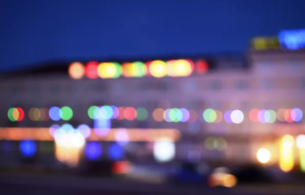 Picture road, machine, the city, Kazakhstan, the hotel, hotel, bokeh, bokeh