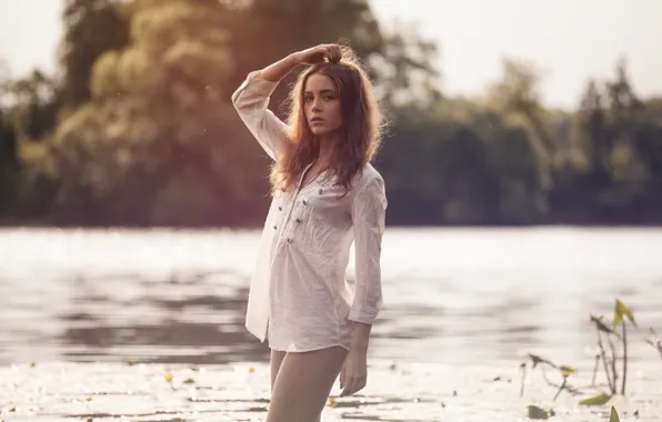 Picture water, girl, hair, legs, Kseniya Kokoreva, Yuri Yegorov