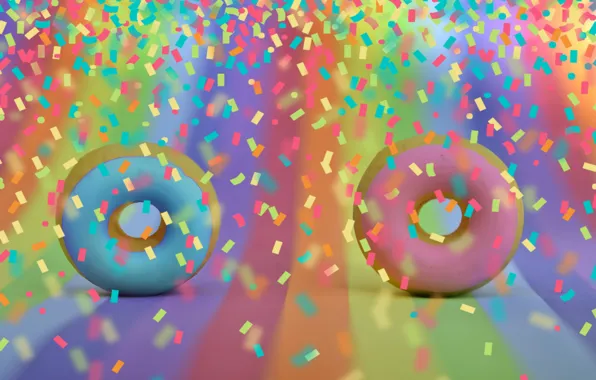 Background, colored, donuts