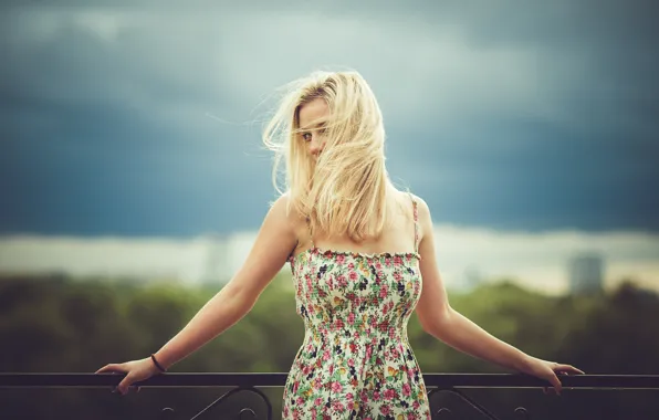 Hair, storm, hands, dress, storm, dress, hair, looking