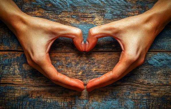 Love, holiday, heart, Board, hands, symbol, fingers, heart