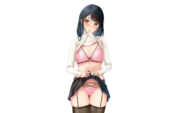 Girl, sexy, lingerie, pantsu, bra, cleavage, panties, thighhighs