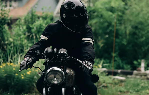 People, helmet, motorcyclist