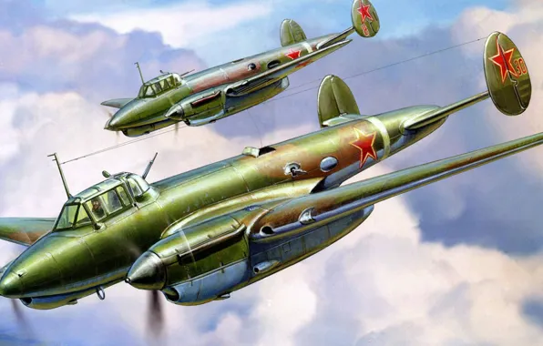 Figure, art, BBC, PE-2, Pawn, The mass bomber production in the USSR