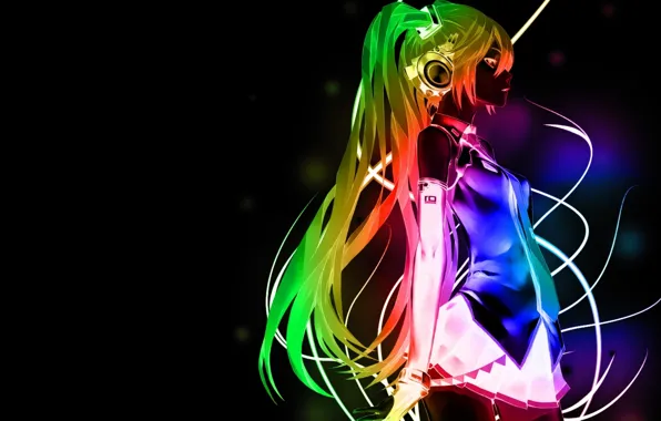 Girl, vocaloid, hatsune miku, anime