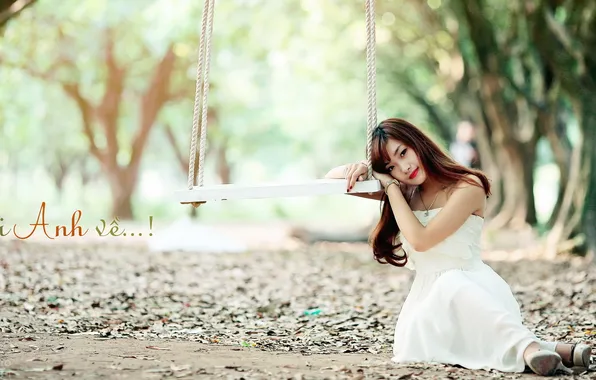 Girl, background, Asian