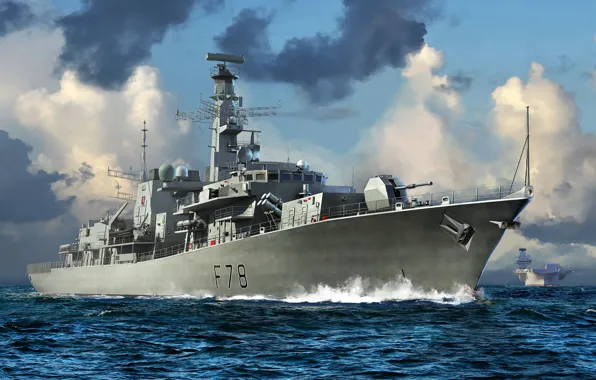 Wallpaper Uk Frigate Duke Royal Navy Hms Type 23 Frigate Kent