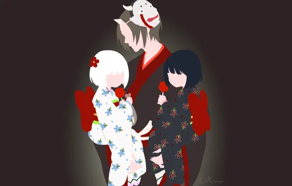Children, girls, the demon, mask, Hoozuki no Reitetsu, Hozuki, Cold-Blooded Hozuki