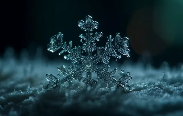 Winter, crystal, macro, snow, Shine, Christmas, New year, crystals