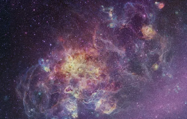 Space, nebula, the universe, the Magellanic clouds