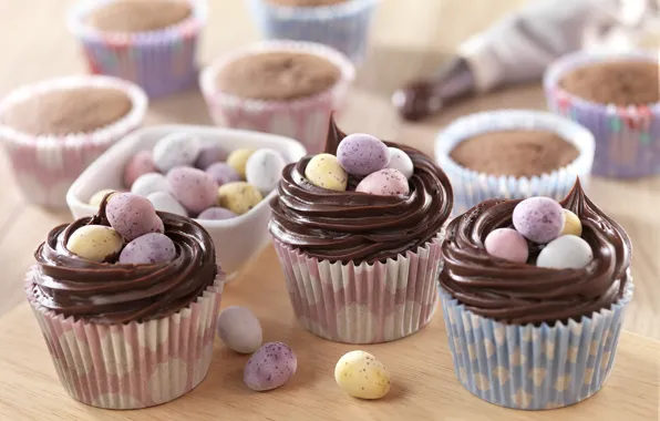 Cream, pills, muffins