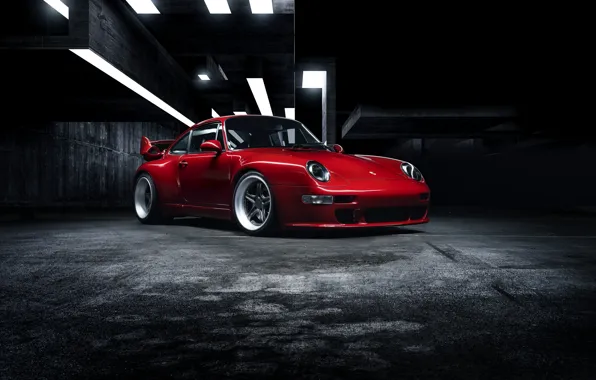 Picture red, lamp, coupe, 911, Porsche, the room, 993, 2017