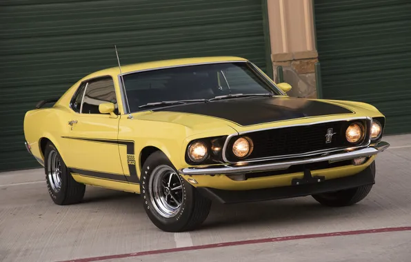 Mustang, 1969, ford, yellow, 302, boss