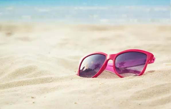 Picture sand, sea, beach, summer, stay, glasses, summer, beach